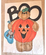 Vintage Daisy Kingdom Halloween Fabric Panel 1990 Boo Bear Pumpkin Cat 3... - $186.39 MXN