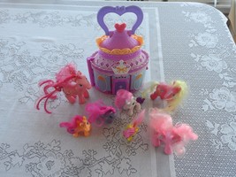 My Little Pony 8pc LOT Portable House 2008 McD&#39;s Pinkie Pie Scootaloo MLP Ponies - £12.36 GBP