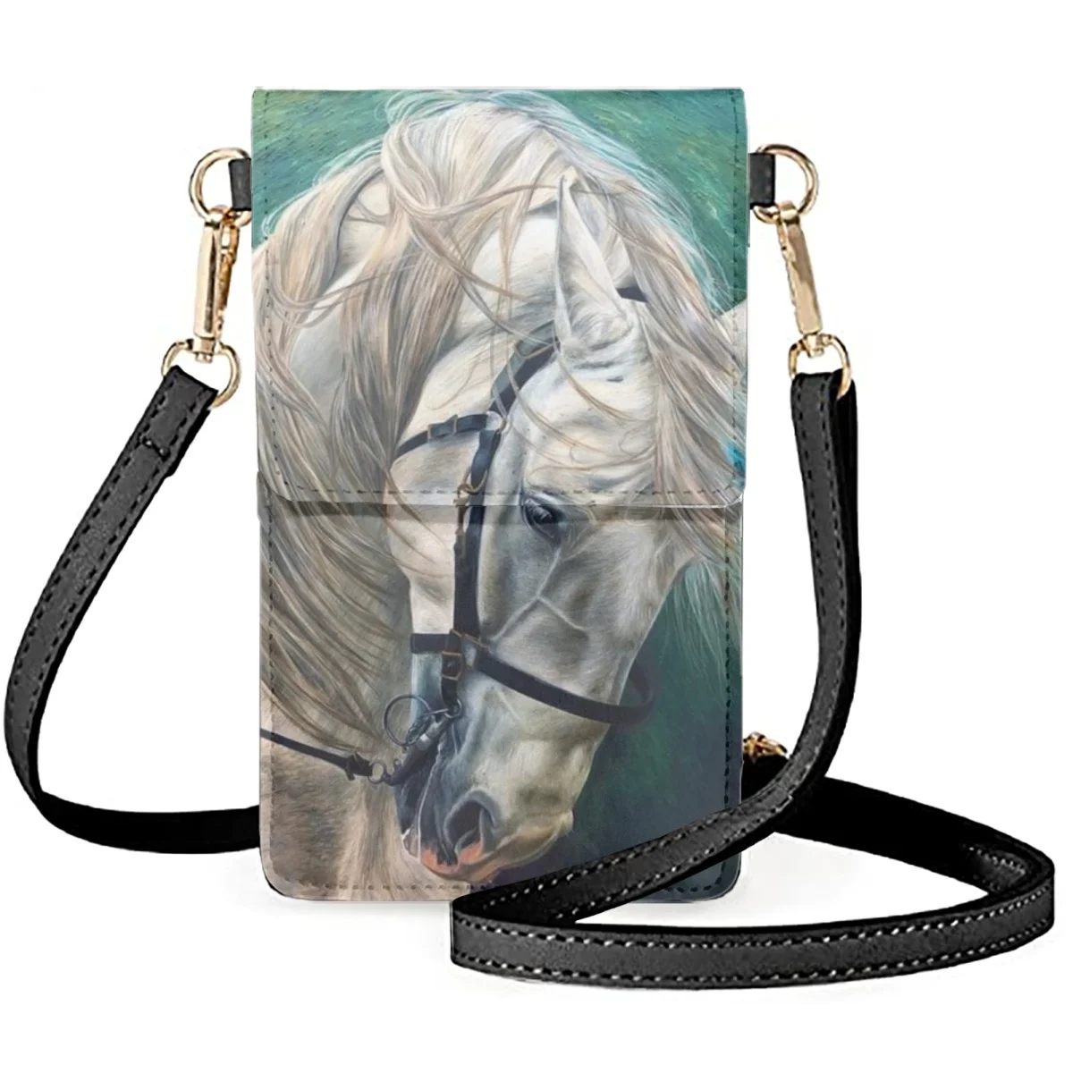 FORUDESIGNS Clamshell Design Shoulder Bags 3D Printed Horse Messenger Universal  - £25.25 GBP