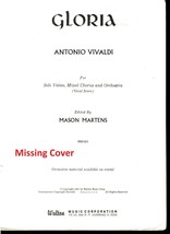 GLORIA - Antonio Vivaldi Edited by Mason Martens 1961 Sheet Music Song Book 268a - £4.68 GBP
