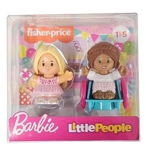 Fisher Price Little People Barbie Birthday Party Figures 2 In The Set - £11.60 GBP