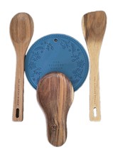 Pioneer Woman ~ Utensil Set ~ Trivet ~ Spoon Rest ~ Acacia Wood Turner ~... - $25.00