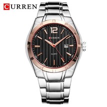 CURREN Fashion Watch Men Waterproof Stainless Steel Wrist Watches For Men Sports - £31.39 GBP