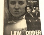 2000 Law &amp; Order SVU Print Ad Tracy Pollan Christopher Meloni TPA21 - £4.65 GBP