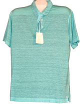 120% Lino Men&#39;s Turquoise Linen Styled Italy Casual Shirt Size 3XL - £103.09 GBP