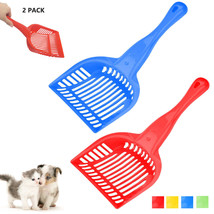 2 Cat Litter Tray Scooper Pet Kitty Box Poop Shovel Cleaning Plastic Too... - £18.42 GBP