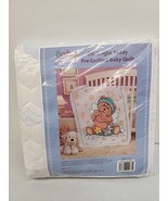 Baby by Herrschners Starbright Teddy Pre-Quilted Stamped Cross Stitch Qu... - $35.79