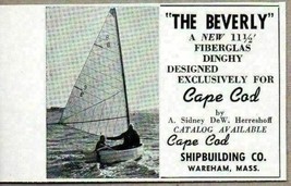 1951 Print Ad Beverly 11 1/2&#39; Fiberglass Dinghy Cape Cod Shipbuilding Wa... - $8.60
