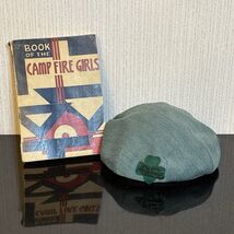 Vtg Camp Fire Girls Girl Guide Lot 50s Beret Hat Book Manual USA Illustrate - $23.02
