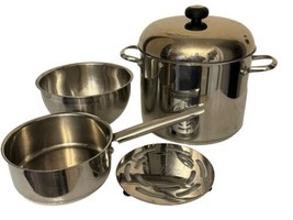 Wolfgang Puck Bistro Collection Cookware 5 Pc. 8 Qt Stock Pot 2 Qt *READ* - £36.77 GBP