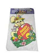 Vintage 1993 Color Clings Easter Bunny Egg 23” Weatherproof Yard Sign De... - $15.00