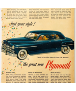1949 Plymouth De Luxe 4 Door Sedan Advertisement Automobilia Antique DWU16A - $458.48 MXN