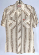 VTG ELY Plains Western Shirt Pearl Snap Cowboy Floral -Mens 14.5 Permane... - £35.79 GBP