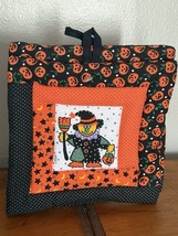 NEW VTG B&amp;D Patchwork Halloween Potholders Scarecrow w/ Jack-O-Lantern  ... - $18.56