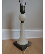 antique lamp ITALIAN Alabaster SEMI-TRANSLUCENT marble 1930&#39;s - $149.99