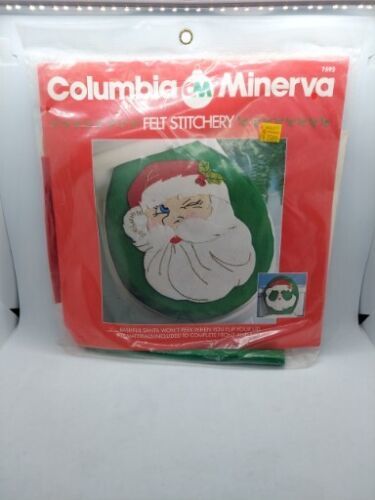Columbia Minerva Bashful Santa Toilet Seat Lid Cover Felt Stitchery Applique Kit - $27.71