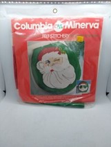 Columbia Minerva Bashful Santa Toilet Seat Lid Cover Felt Stitchery Appl... - $27.71