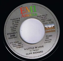 Cliff Richard A Little In Love 45 rpm Everyman - £4.07 GBP