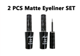 Italia Deluxe Black Matte Waterproof Liquid Eyeliner &quot;2 PCS Set&quot; - £4.73 GBP