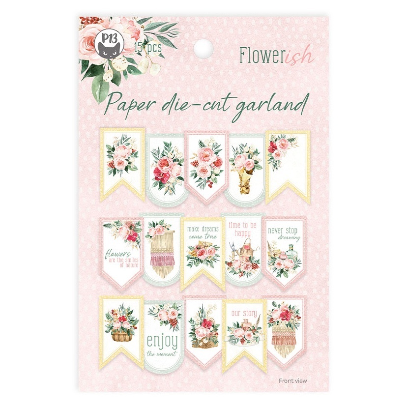 Flowerish Double-Sided Cardstock Die-cuts 15/Pkg- P13FLO32 - $8.05