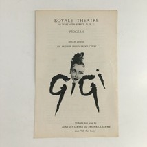 1958 Royale Theatre Program Present Arthur Freed Production &quot;Gigi&quot; by F.... - £11.17 GBP