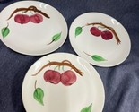 3 - Blue Ridge Southern Pottery Mountain Crab Apple 6&quot; bread and butter ... - $11.88