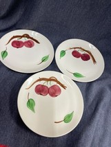 3 - Blue Ridge Southern Pottery Mountain Crab Apple 6&quot; bread and butter ... - £9.48 GBP