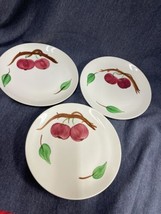 3 - Blue Ridge Southern Pottery Mountain Crab Apple 6&quot; bread and butter ... - £9.28 GBP