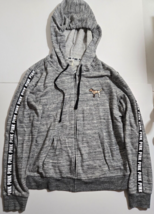 Victoria&#39;s Secret PINK Gold Dog Sequin Bling Full Zip Hoodie Gray Size L... - $69.95