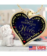 Necklace Gift For Wife my Gorgeous wife I Love You Always Have Always Wi... - £27.58 GBP+