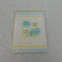 Paper Magic Group New Baby Greeting Card Hat Mittens Heart Pin With Envelope - $4.00