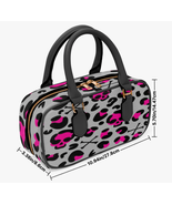 Pink Rebellion Skull &amp; Crossbones | Leopard Leather Handbag | BLK/WHT - €36,90 EUR