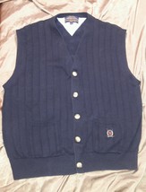 Vintage Tommy Hilfiger blue Golf pocketed Sweater Vest Golf VTG Used great shape - £8.61 GBP