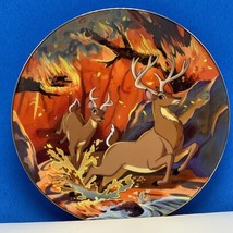 Walt Disney collector plate limited first edition 1942 Bambi Flight from Fire  - $29.65