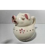 Pig Creamer Pitcher Figurine Cream Antique Vintage Ceramic Pink Blue Flo... - £17.54 GBP