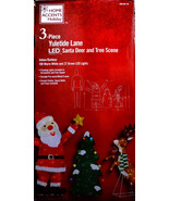 HOME ACCENTS HOLIDAY 1009 466 755 3-PIECE YULETIDE LANE LED SANTA DEER T... - €112,10 EUR