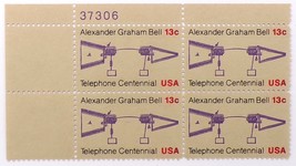 United States Stamps Block US #1683 1976 Telephone Centennial - £3.16 GBP