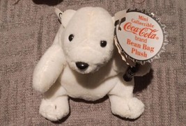1998 Coca-Cola White Polar Bear Beanie Baby Coke Collectible - £23.36 GBP