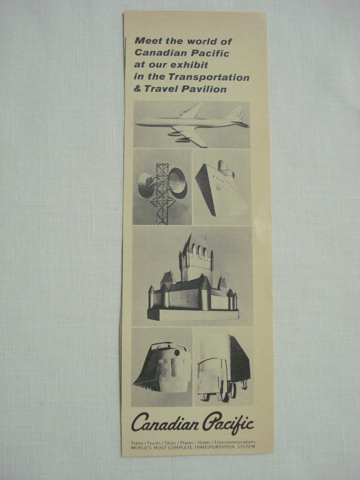 1964 World&#39;s Fair Ad Canadian Pacific in the Transportation &amp; Travel Pav... - $7.99