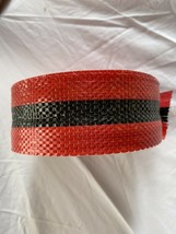 150&#39; Long /50 Yards 2&quot; Wide Roll Woven Polyethylene, Black Red Barricade... - £11.03 GBP