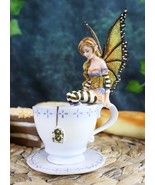 Ebros Amy Brown Fantasy Teacup Mocha Coffee Fairy Figurine Warm Toes 6.5&quot;H - $49.19 CAD