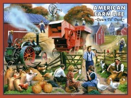 American Farm Life Dawn Till Dusk Tractor Farming Harvest Farmer Metal Sign - $19.95