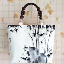 Women Handbag Fashion Retro Hand Printing Canvas Graffiti Lightweight Casual Lar - £50.67 GBP