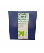up &amp; up 3-Ring Sturdy D-Ring Binder with View Pockets 1.5in Blue - $246.11 MXN