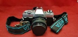Vintage Minolta X-370 SLR 35mm Film Camera w/ Lenses Flash Case FOR PART... - $39.87