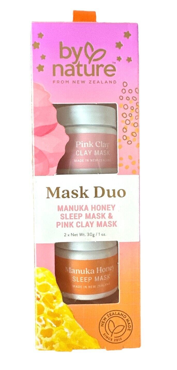 By Nature From New Zealand Mask Duo Manuka Honey Sleep Mask And Pink Clay Mask