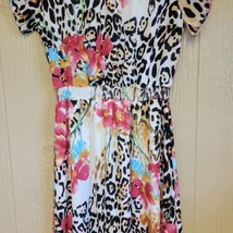 Gibson Womens Long Maxi High Neck Dress Floral sz Petite Medium Elastic ... - $24.02