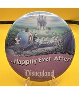 Disneyland Resort Souvenir Button Pin “Happily Ever After!” Cinderella C... - $6.83 CAD