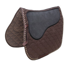 Horse Saddle Pad  English Quilted All-Purpose Shock Absorbing Gel  Brown - $47.51