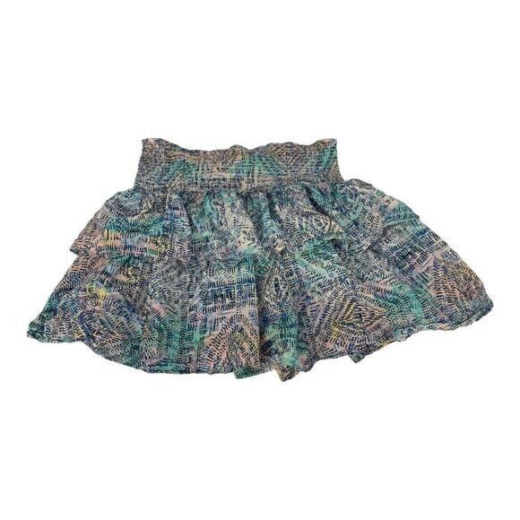 Aeropostale Multicolor Ruffle Skirt Womens Size Small 100% Rayon - $18.50